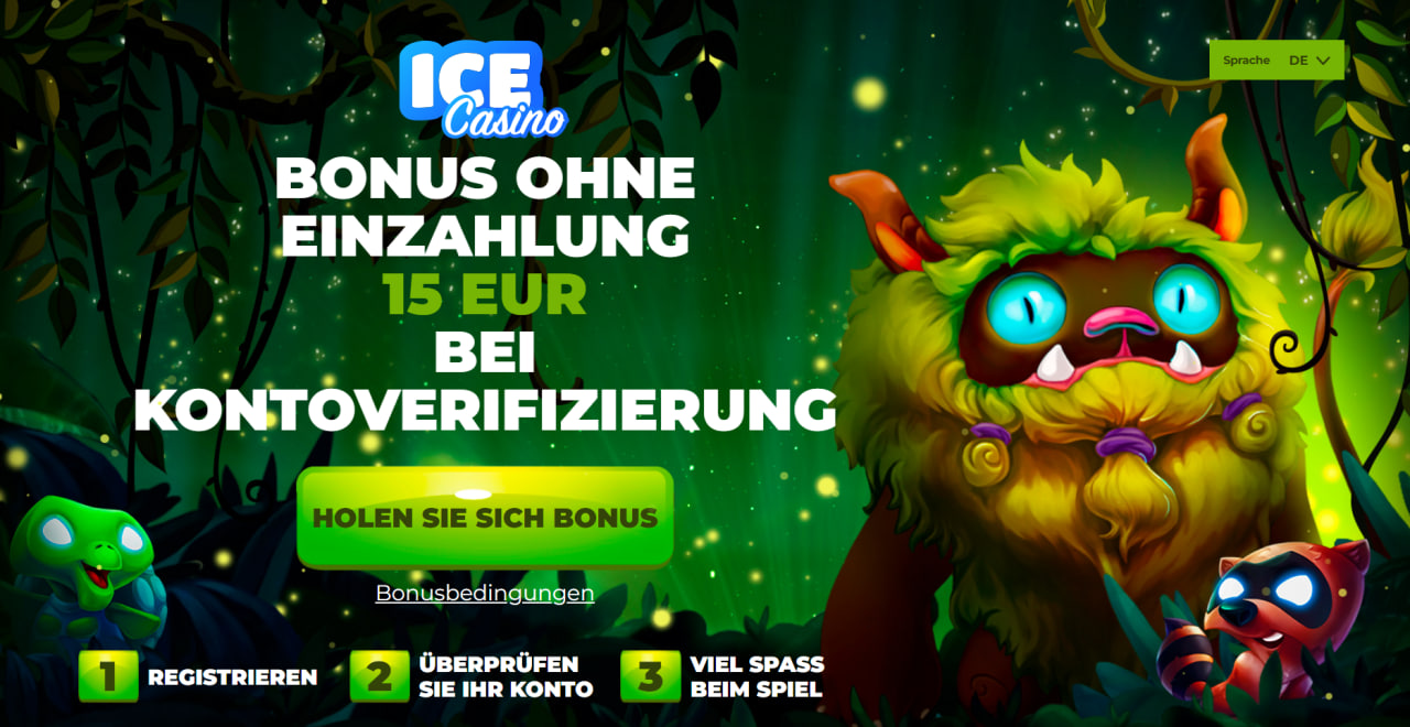 Ice Casino 15 Euro Bonus ohne Einzahlung
