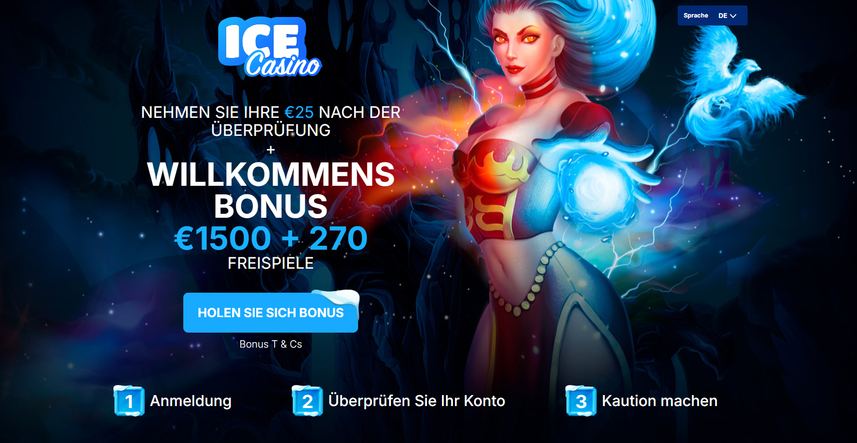 Ice Casino 25 Euro Bonus ohne Einzahlung