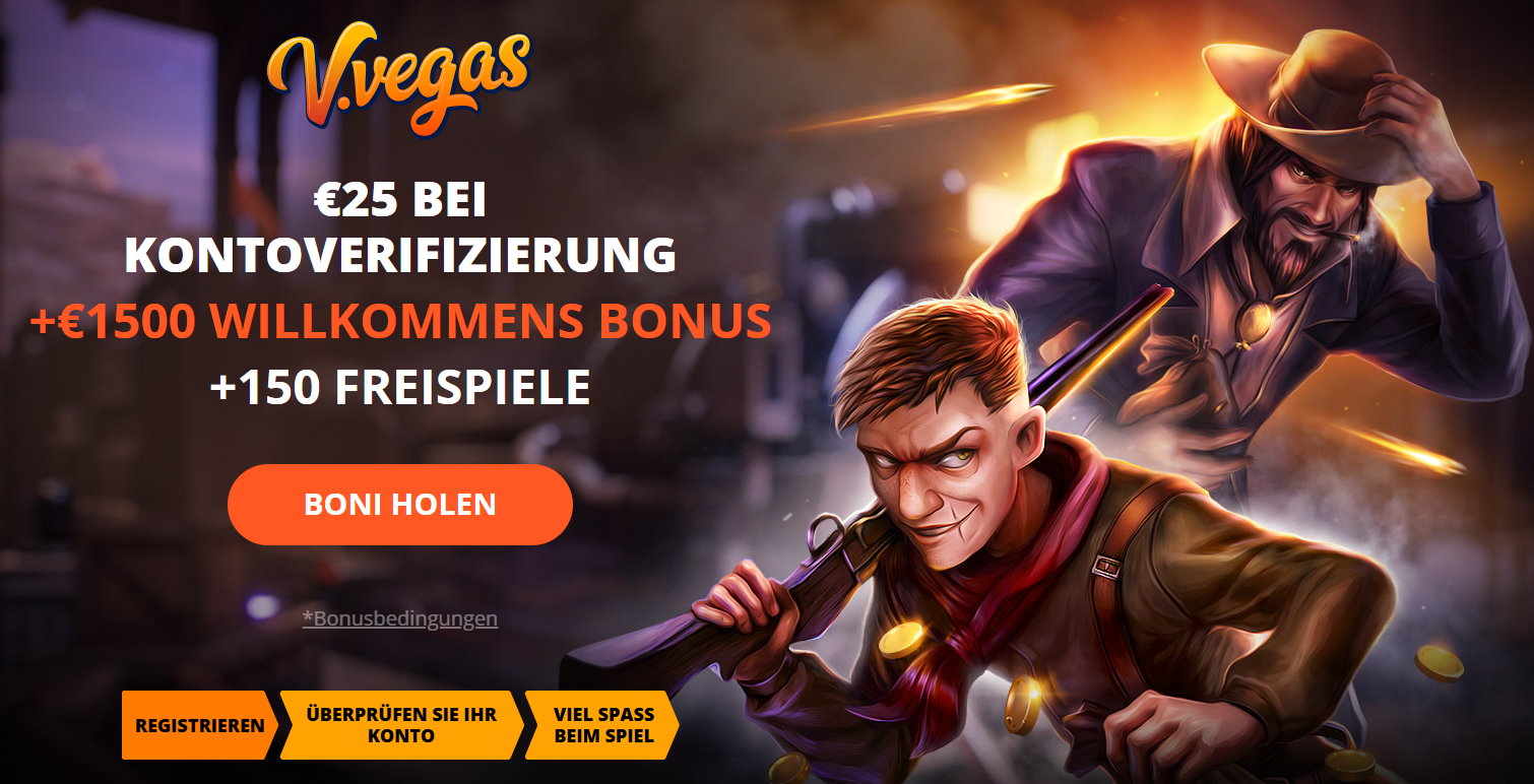 V.Vegas 25 Euro Bonus ohne Einzahlung