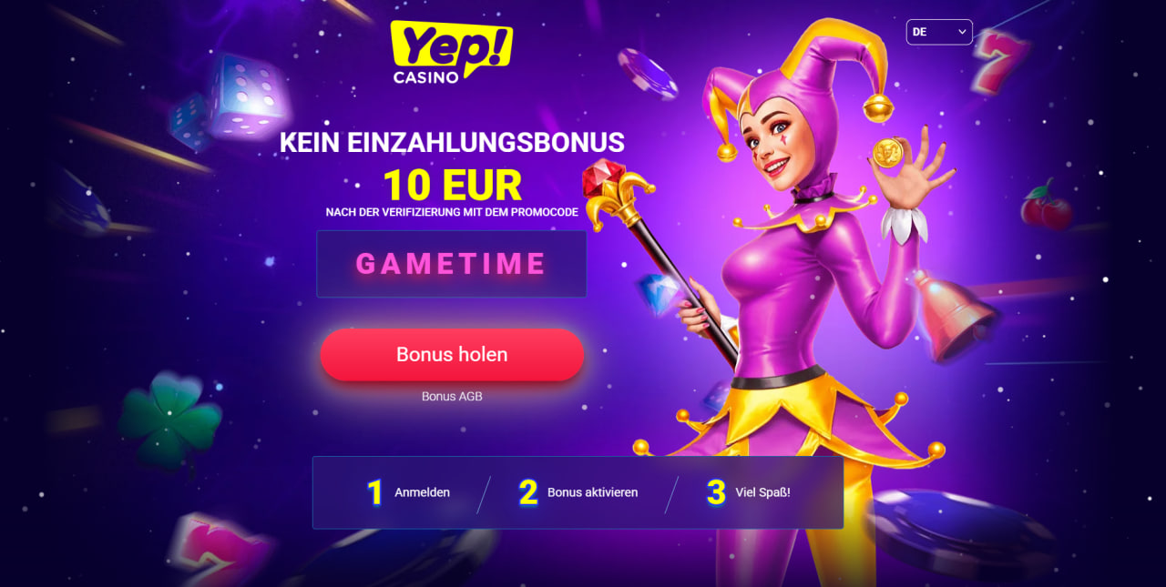 YEP! Casino 10 Euro Bonus ohne Einzahlung